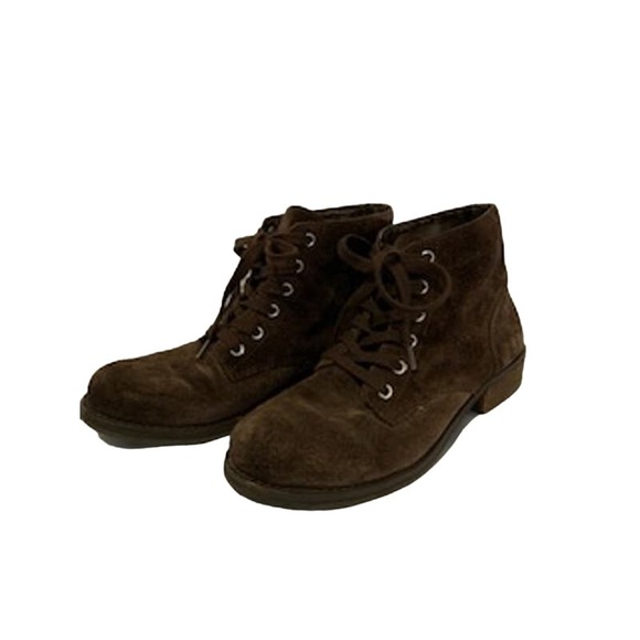 Sam Edelman Suede Brown Leather 9.5 Womens  Lace Up Boot - Picture 1 of 9